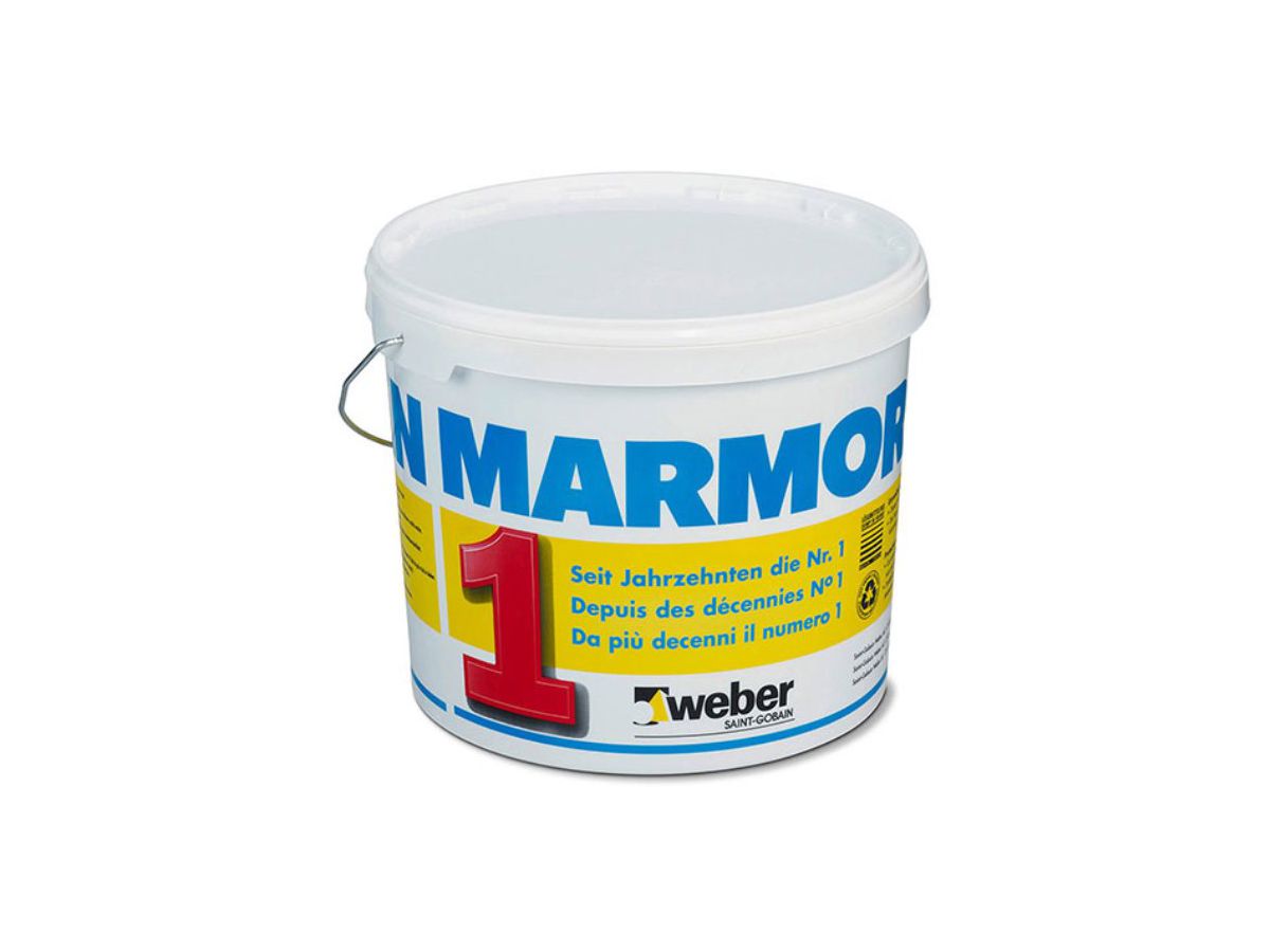 Marmoran Carrara Vollabrieb 1.0 aussen - weiss (A210), Eimer à 25 kg