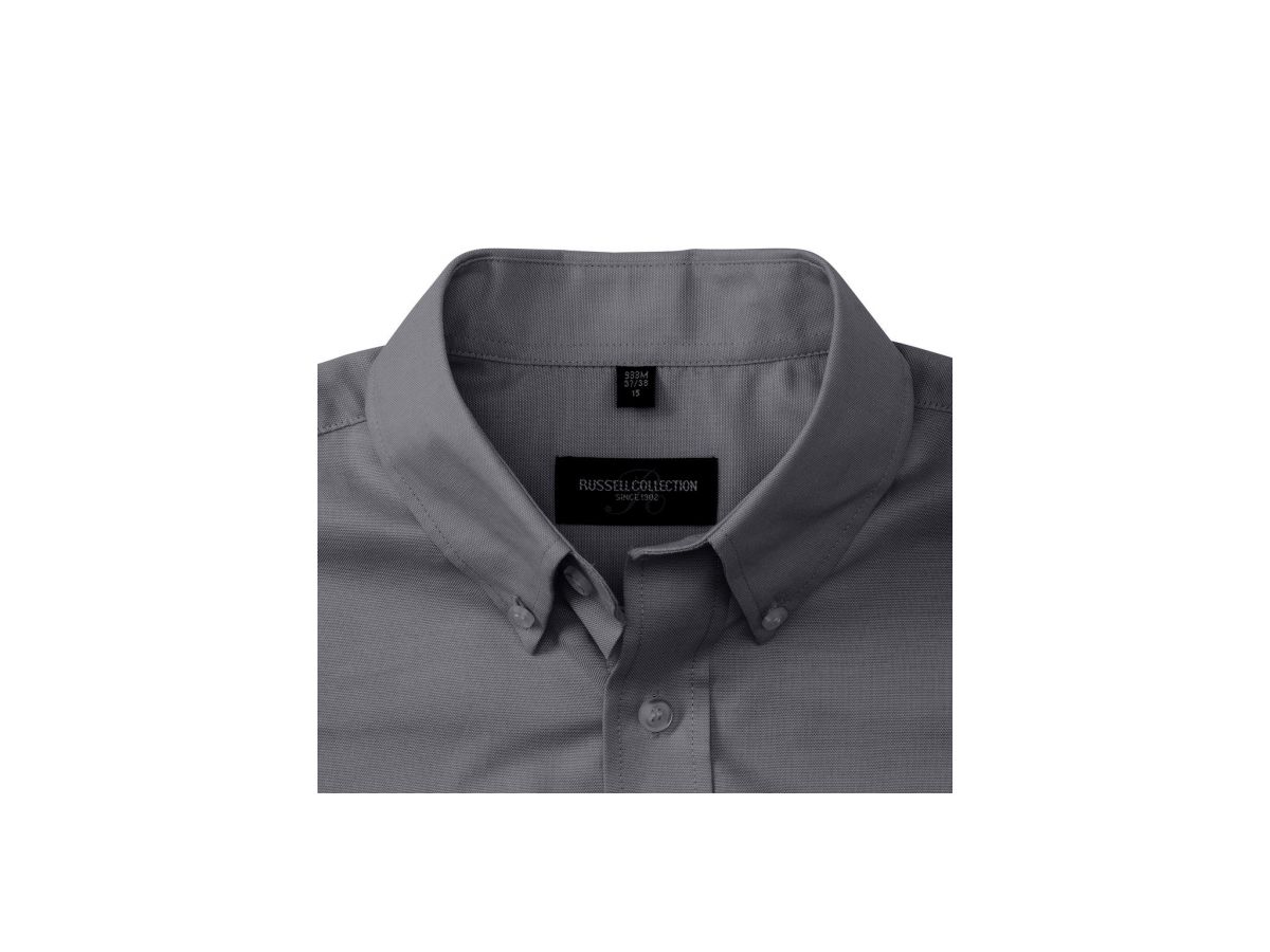 Oxford Shirt / Herrenhemd  Gr. XL - silver, 70% CO / 30% PES, 135 g/m2
