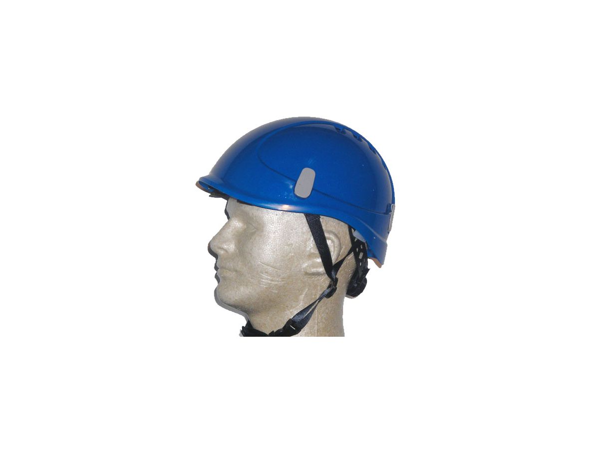 Schutzhelm Montana I ROTO KS / blau - mit Drehknopf, Schutzbrille, Kinnbänder