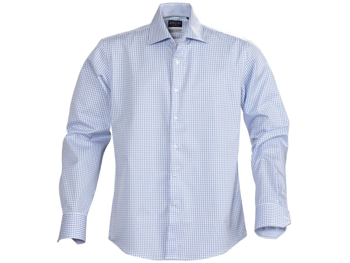 HARVEST TRIBECA hochwert. Herrenhemd XL - hellblau, 100% gekämmte Baumwolle