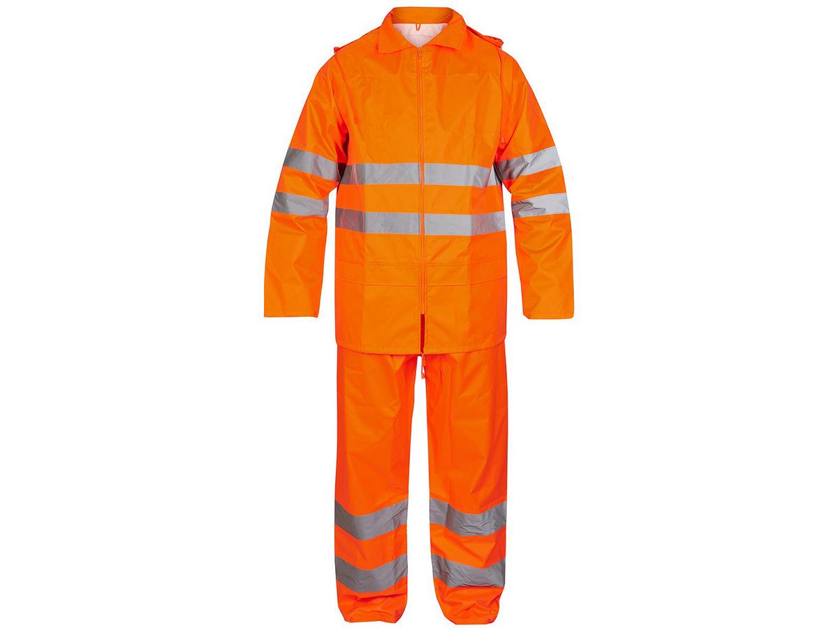Safety Regenset Jacke und Hose Gr. L - orange, 100% PES, 140 g/m2, 13000 WP