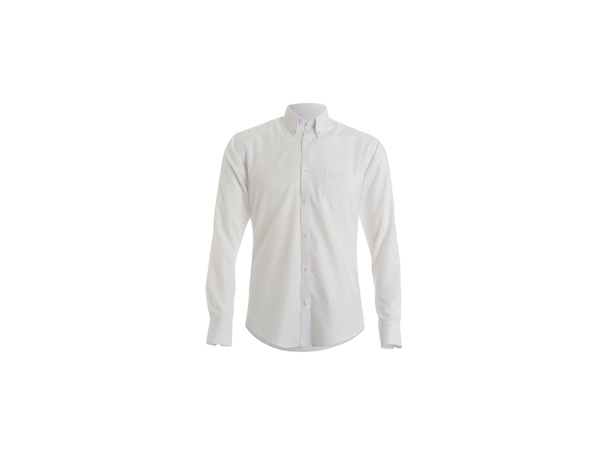 Kustom Kit Slimfit Workwear Oxford Hemd - LA, Grösse L, K184 weiss