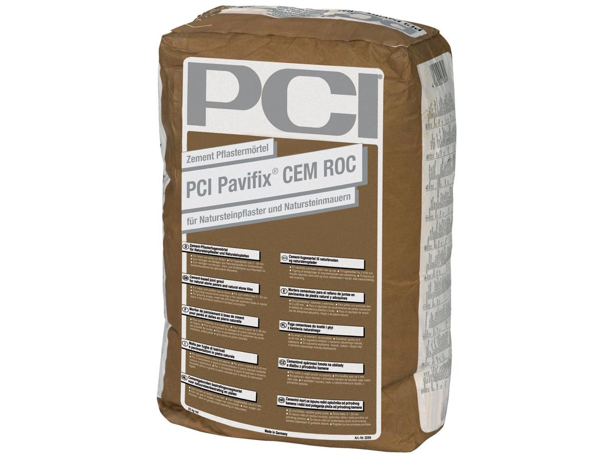 PCI Pavifix CEM ROC grau à 25 kg - Zement-Pflastermörtel