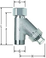 Filter PN 10 Nussbaum für Waschautomaten - für Wasser bis 25 °C Nr.17070
