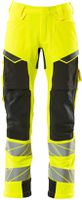Hose mit Knietaschen, Stretch, Gr. 76C46 - hi-vis gelb/schwarz