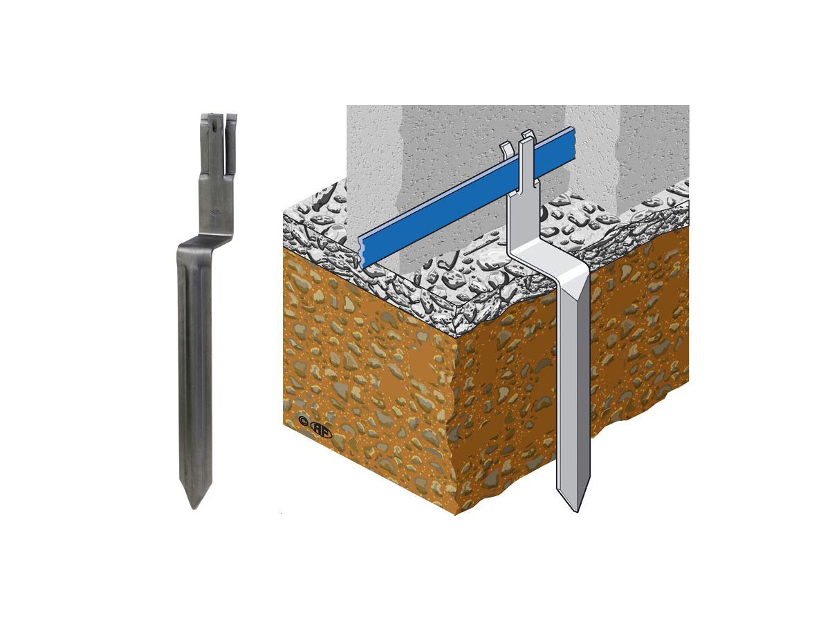 Stütze für Erdungsband Stahl - Band 30x3mm