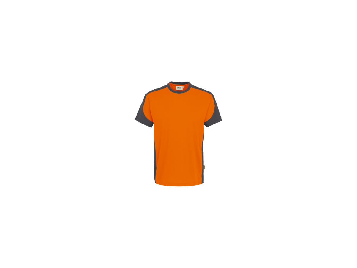 T-Shirt Contrast Perf. XS orange/anth. - 50% Baumwolle, 50% Polyester, 160 g/m²