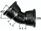 Hochdruckguss Bogen 45° 2 Steckmuffen - Fig. 2822A