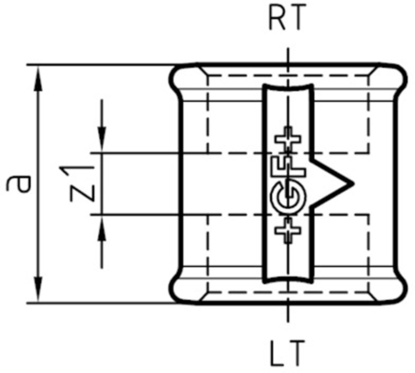 Muffe R-L +GF+ 271 verzinkt