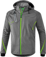 Erima Function Softshell Jacke Gr. 2XL - grau melange-green gecko