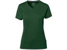 Cotton Tec Damen V-Shirt, Gr. XS - tanne