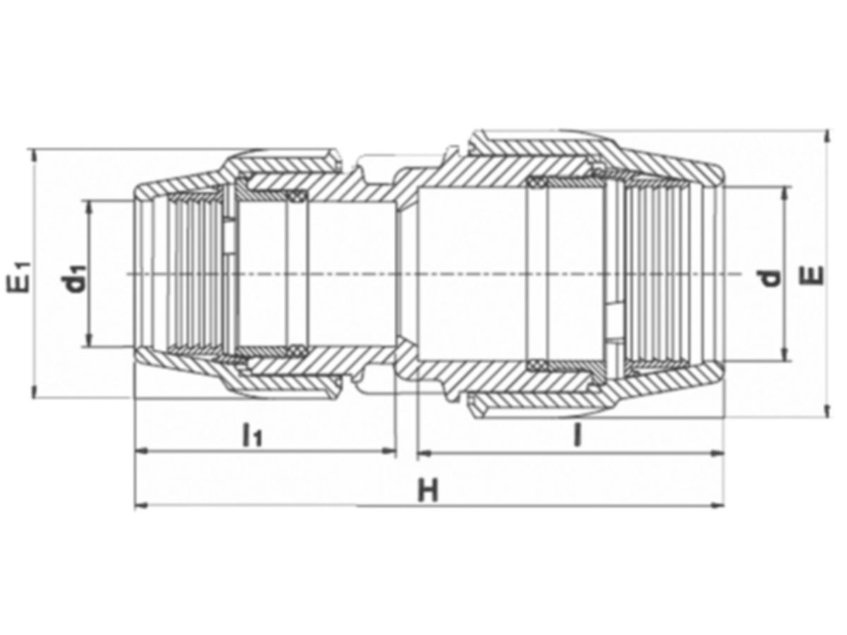 Plasson-Redukt. Nr. 7110 32x25 mm