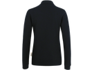 Damen-Longsl.-Polosh. Perf. M schwarz - 50% Baumwolle, 50% Polyester, 220 g/m²