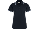 Damen-Polosh. Twin-Str. XS schw./weiss - 100% Baumwolle, 200 g/m²