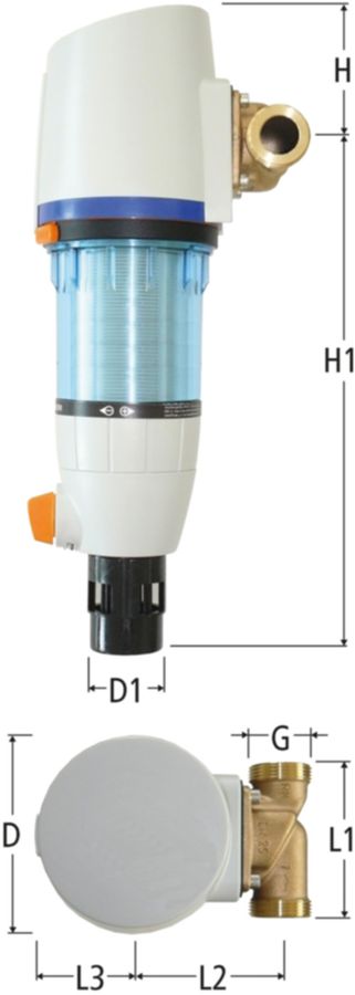 Aquapro Fil rückspülbar PN 16 Nussbaum - Nr. 18100