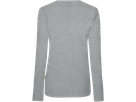 Damen-Longsleeve Perf. S grau meliert - 50% Baumwolle, 50% Polyester, 190 g/m²