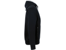 Kapuzenjacke Bonded S schwarz/silber - 55% Polyester, 45% Baumwolle