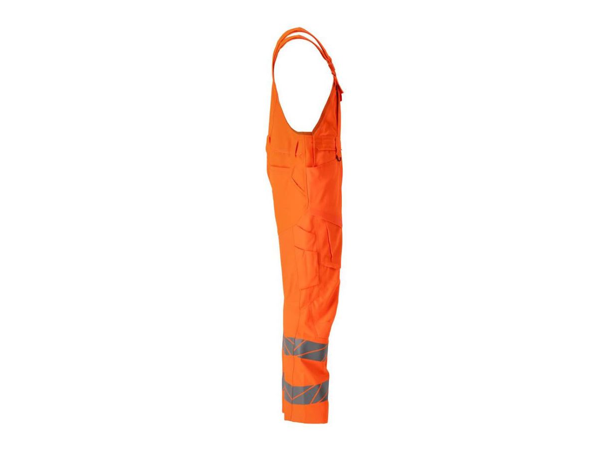 Latzhose mit Knietaschen, Gr. 82C46 - hi-vis orange, 70% Polyester/30% BW