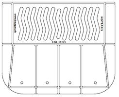 Strassenrost geschlitzt Fig. 45-1  C250 - mit gedämpfter Einlage