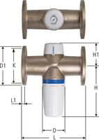 Druckreduzierventil PN 16, mit Flanschen - 6-10 bar