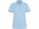 Damen-Poloshirt Perf. Gr. L, eisblau - 50% Baumwolle, 50% Polyester