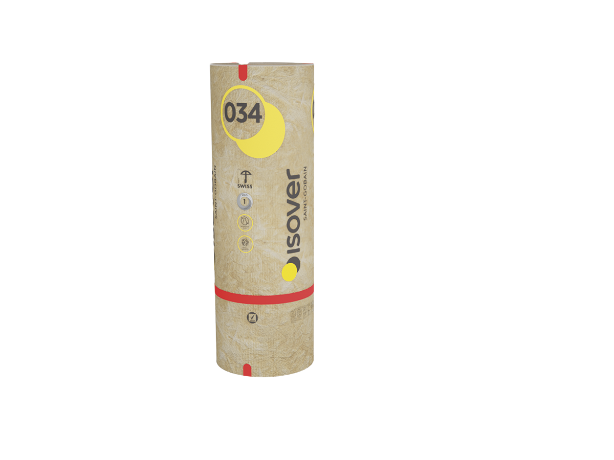 Isover Uniroll 034 120 mm - 1.2 m x 3.9 m = 4.68 m2/Rol.
