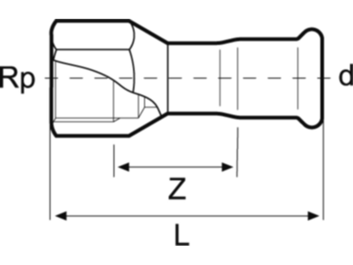 Übergang mit IG Inox 35-11/2