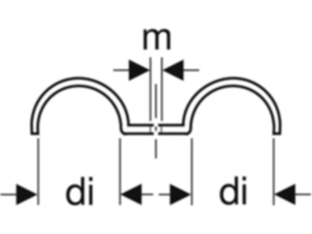 Geberit Mepla-Rohrbride zweifach ø28 - 81.116