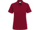 Damen-Poloshirt Classic Gr. S, weinrot - 100% Baumwolle