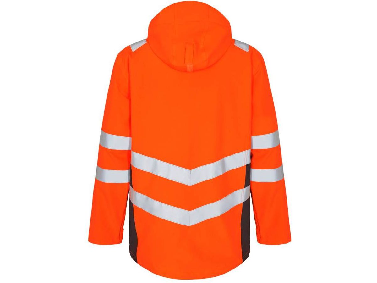 Safety Parka Shell Jacke Gr. 5XL - Orange/Anthrazit Grau