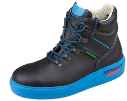 Asphalt Leder-Sicherheitsschuh - Schaft schwarz, Sohle blau