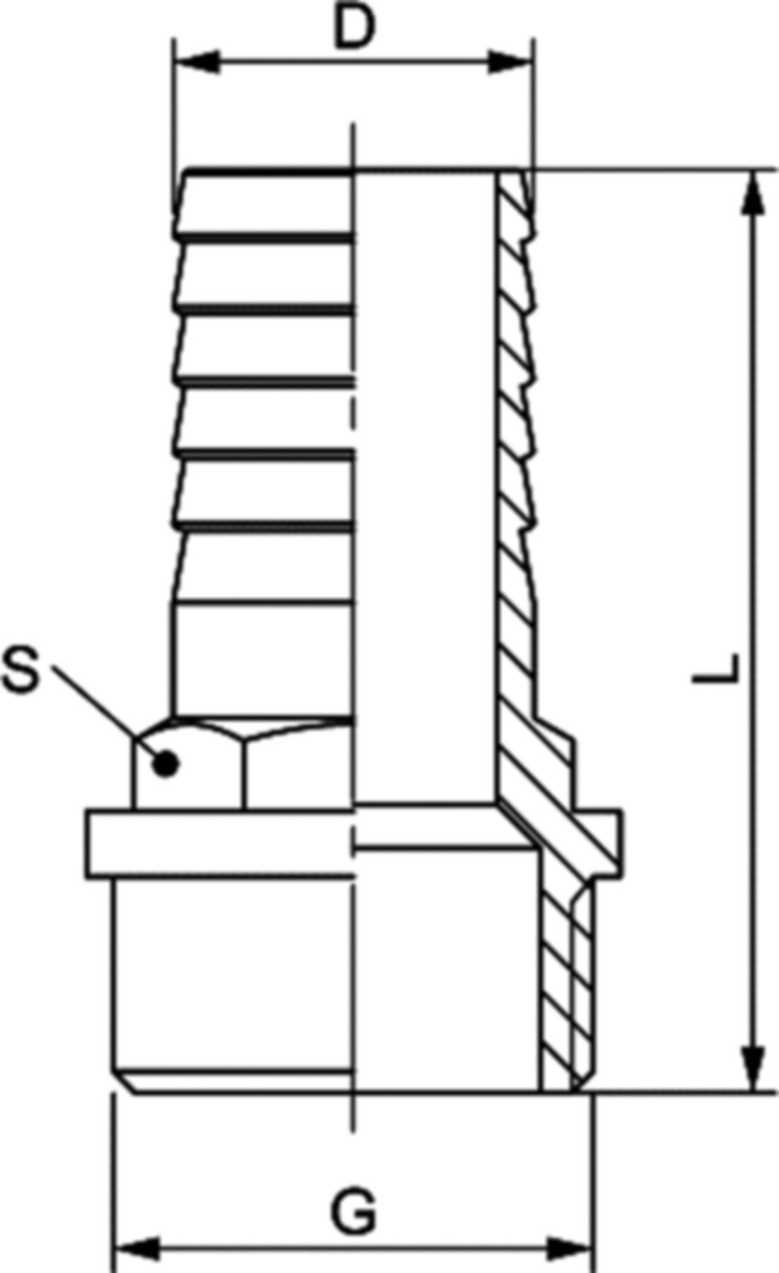 Schlauchtülle AG Messing