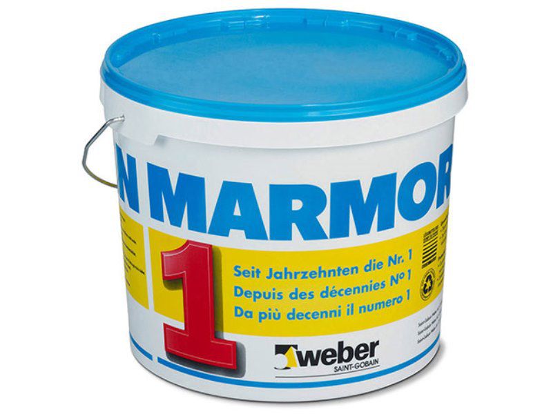 Marmoran Carrara Aufziehputz 2.0 innen - weiss (B110), Rillenstruktur negativ