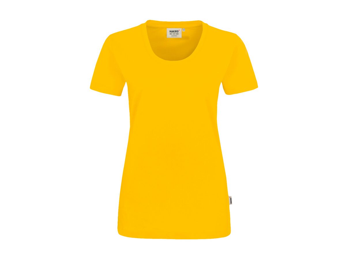 Klassisches T-Shirt mit femininem Rund- - hals-Ausschnitt. 100 % Baumw. Gr. XS-3XL