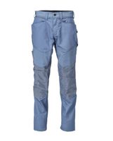 Hose mit Knietaschen, Stretch, Gr. 76C46 - steinblau, 50% BW, 50% Polyest