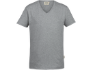 V-Shirt Stretch Gr. XL, grau meliert - 80% Baumw. 15% Visk. 5% Elast. 170 g/m²