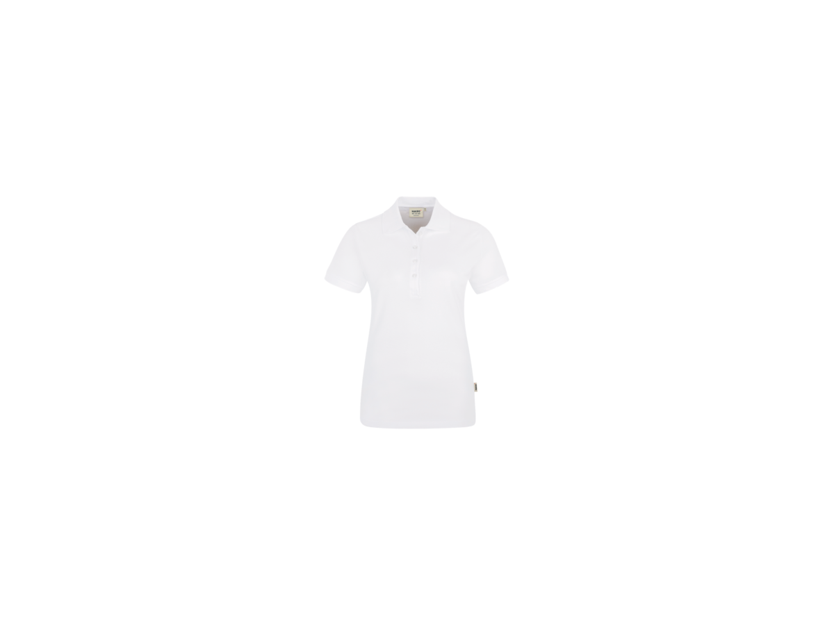 Damen-Poloshirt Stretch Gr. 3XL, weiss - 94% Baumwolle, 6% Elasthan, 190 g/m²