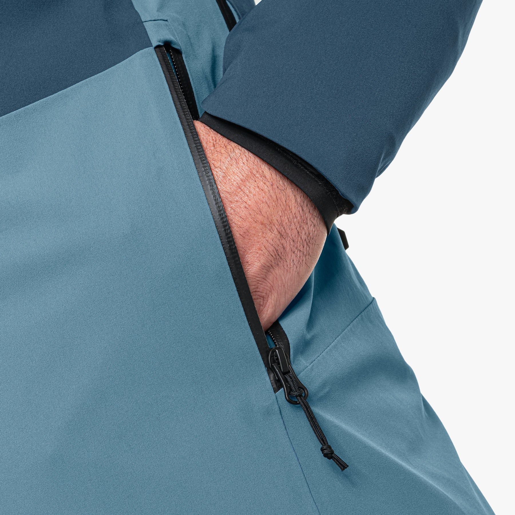 Wetterschutzjacke Zipln Herren Gr. 5XL - 88%Nylon 12%Elasthan, blau
