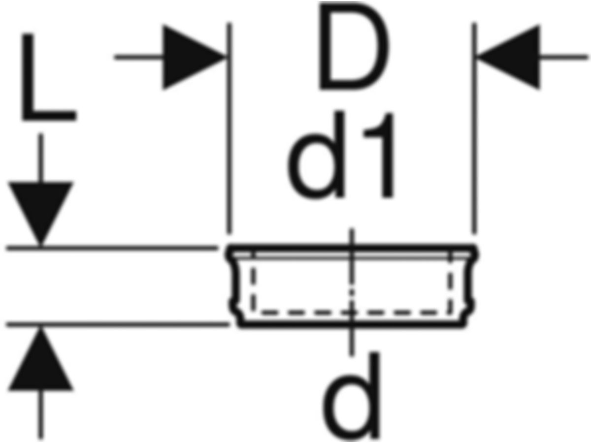 Geberit PE Wandklosett-Muffe kurz