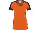 Damen-V-Shirt Contrast Performance - 50% Baumwolle, 50% Polyester, 160 g/m²