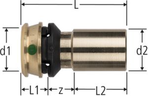 Optiflex-Flowpress-Übergang - auf Optipress-Aquaplus mit Einstecken