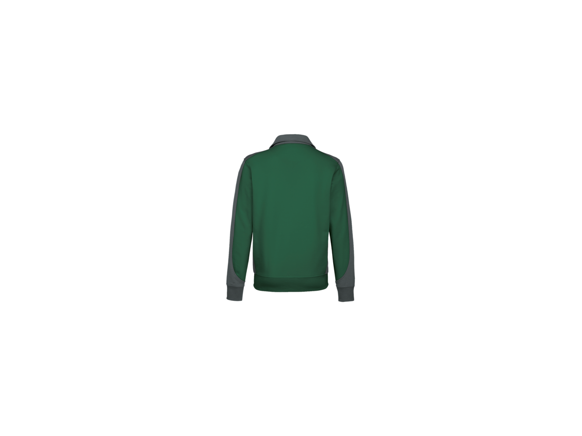 Sweatjacke Contrast Perf. S tanne/anth. - 50% Baumwolle, 50% Polyester, 300 g/m²