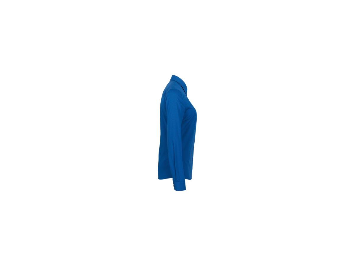 Bluse 1/1-Arm Perf. Gr. L, royalblau - 50% Baumwolle, 50% Polyester