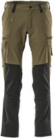 Funktionshose leicht, Stretch, Gr. 76C42 - moosgrün/schwarz, 92% NY / 8% EL