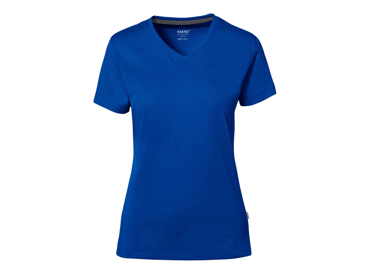 Cotton Tec Damen V-Shirt, Gr. S - royalblau