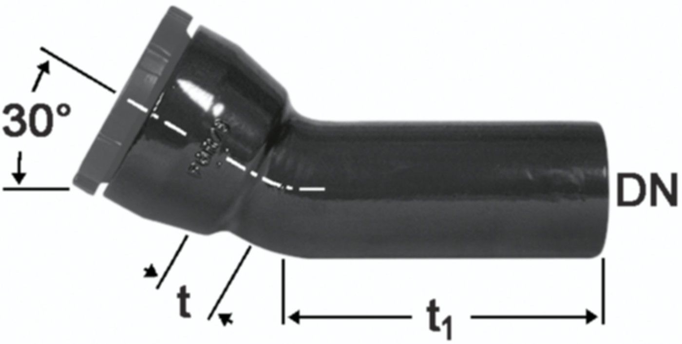 HD Bogen 30°, Schraubmuffe und Spitzende - Fig. 2323