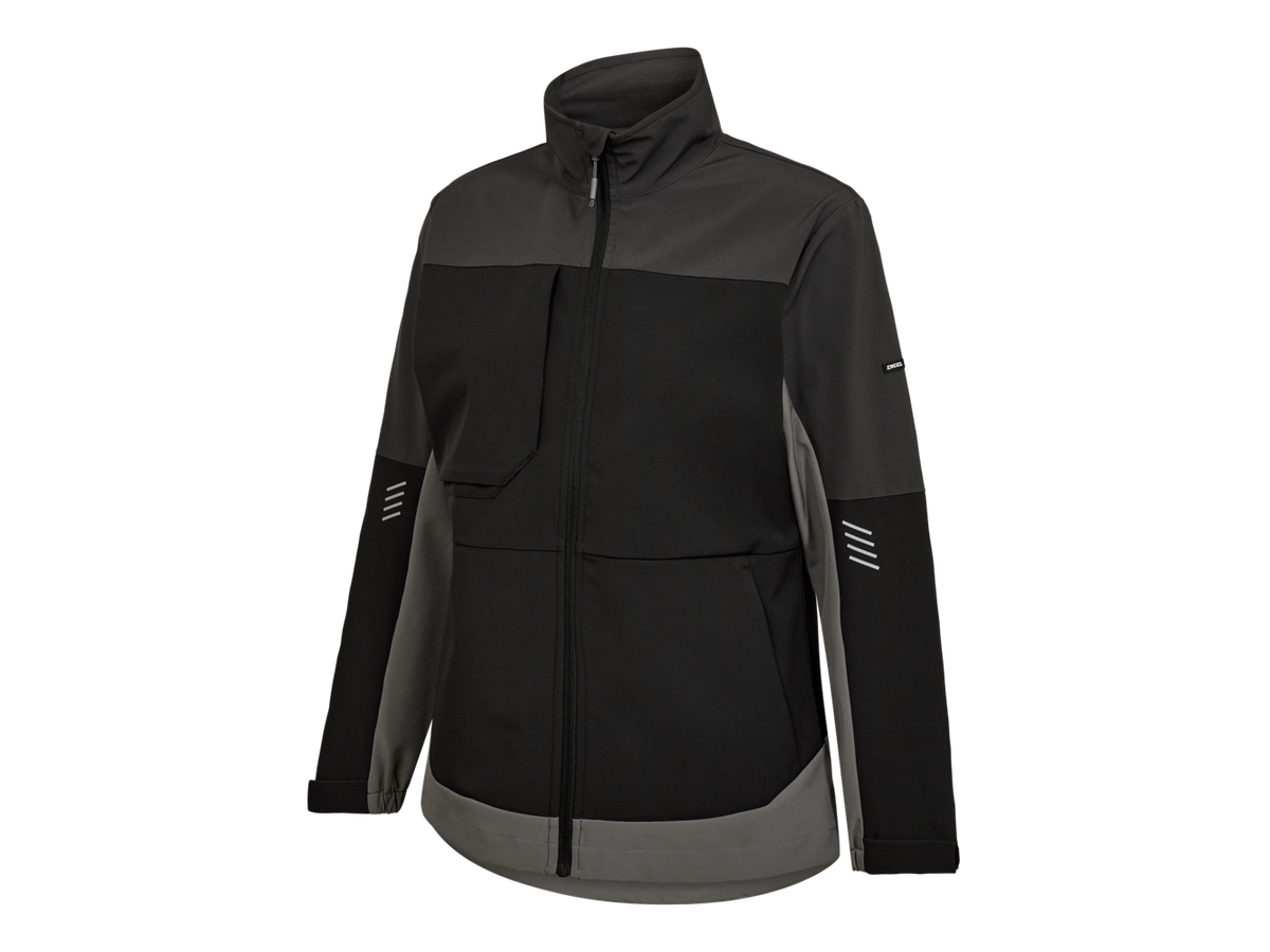 ENTIRE Damen Softshelljacke Gr. S - Schwarz/Anthrazit Grau