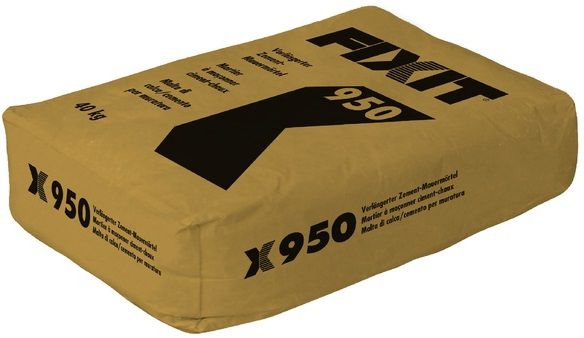 Fixit 950 verlängert. Zement-Mauermörtel - 5 N/mm² (25 kg/S)