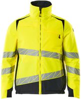 Winterjacke wind-/wasserdicht, Gr. 2XL - hi-vis gelb/schwarzblau, 100% PES
