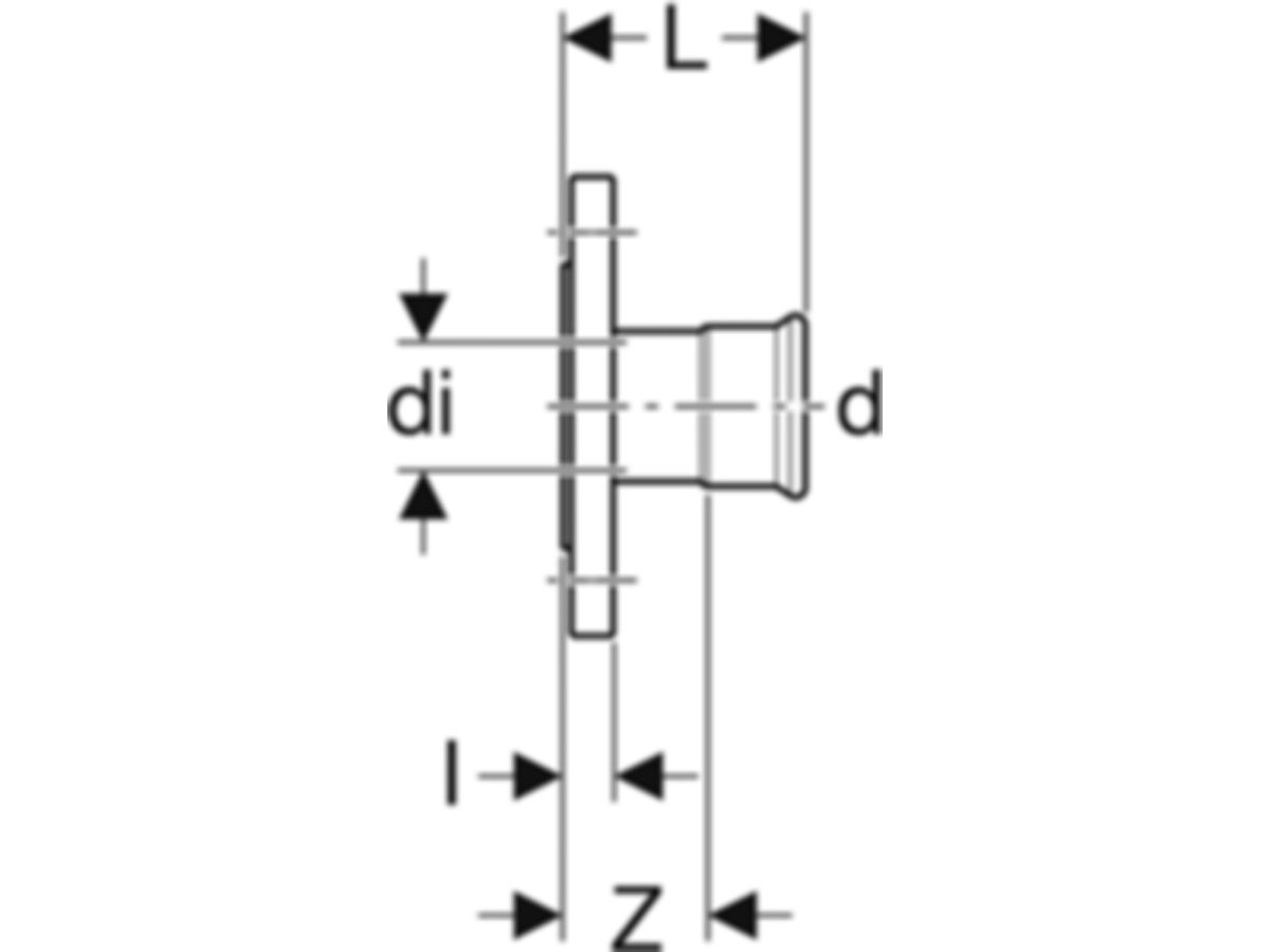 MPF-Flansch mit Muffe PN 10/16 54 DN50 - Nr. 23758